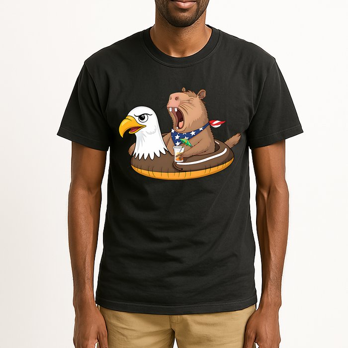 Capybara 4TH Of July Funny Pool Party Tall T-Shirt