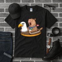 Capybara 4TH Of July Funny Pool Party Tall T-Shirt
