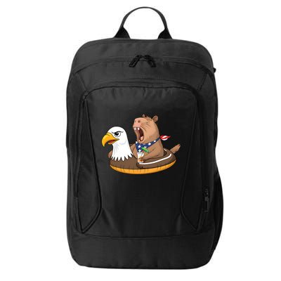Capybara 4TH Of July Funny Pool Party City Backpack