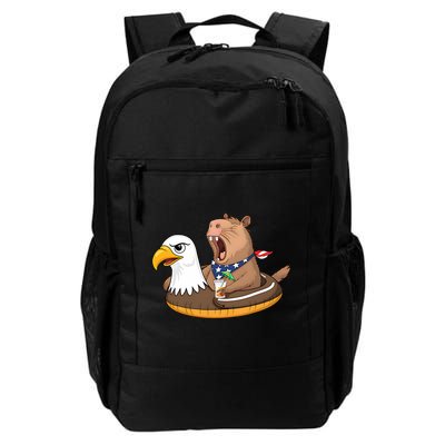 Capybara 4TH Of July Funny Pool Party Backpack