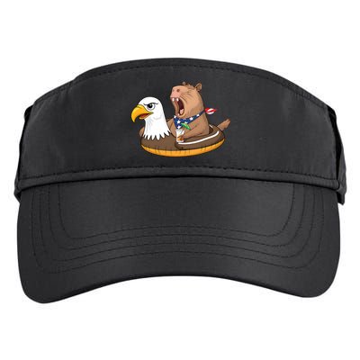 Capybara 4TH Of July Funny Pool Party Adult Drive Performance Visor