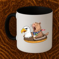 Capybara 4TH Of July Funny Pool Party Mug
