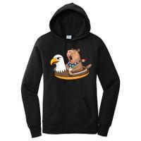 Capybara 4TH Of July Funny Pool Party Women's Pullover Hoodie