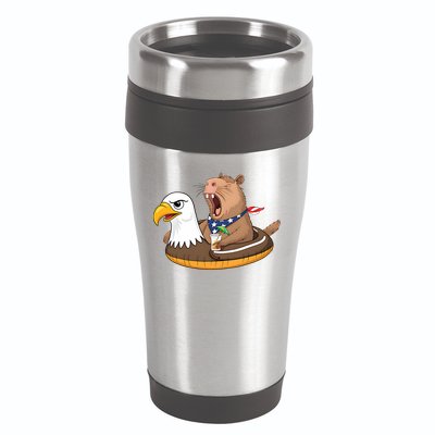 Capybara 4TH Of July Funny Pool Party 16oz Travel Tumbler