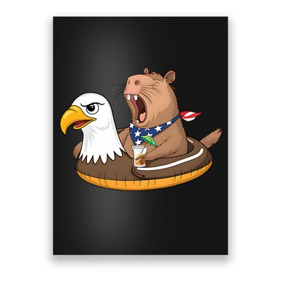 Capybara 4TH Of July Funny Pool Party Poster