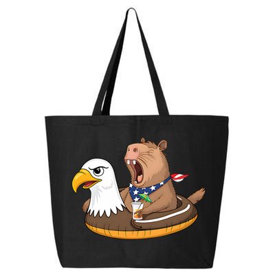 Capybara 4TH Of July Funny Pool Party 25L Jumbo Tote