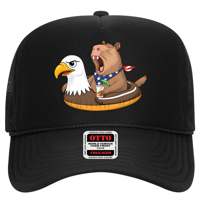 Capybara 4TH Of July Funny Pool Party Trucker Hat