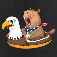 Capybara 4TH Of July Funny Pool Party Trucker Hat