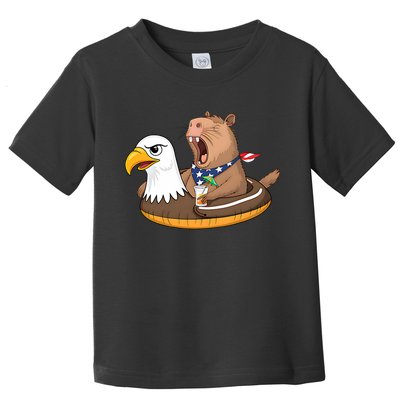 Capybara 4TH Of July Funny Pool Party Toddler T-Shirt