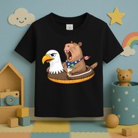 Capybara 4TH Of July Funny Pool Party Toddler T-Shirt