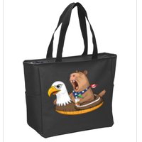 Capybara 4TH Of July Funny Pool Party Zip Tote Bag