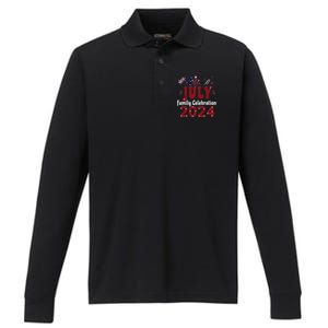 Celebrate 4th Of July 2024 With Family Matching Group Performance Long Sleeve Polo