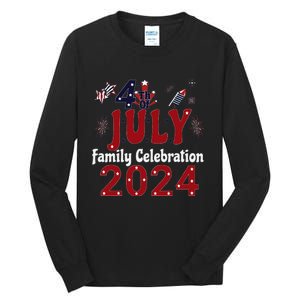 Celebrate 4th Of July 2024 With Family Matching Group Tall Long Sleeve T-Shirt