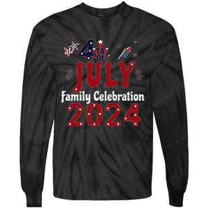 Celebrate 4th Of July 2024 With Family Matching Group Tie-Dye Long Sleeve Shirt