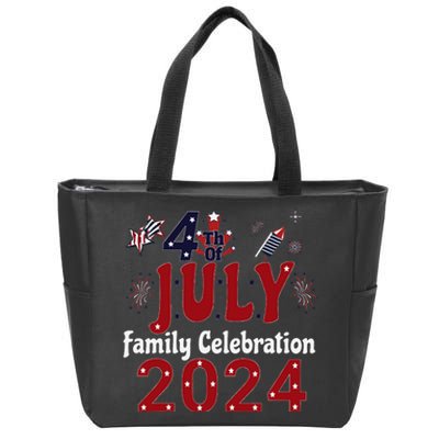 Celebrate 4th Of July 2024 With Family Matching Group Zip Tote Bag