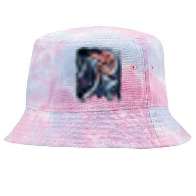 Cat 4th Of July American Flag Howling America Moon Meowica Tie-Dyed Bucket Hat