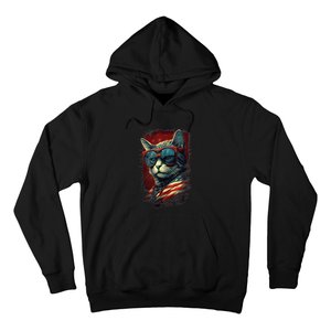 Cat 4th of July Meowica Patriotic Hoodie