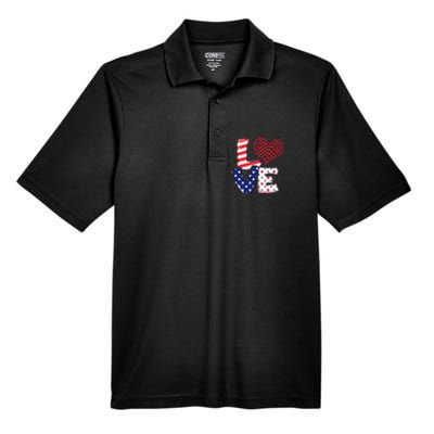 Celebrate 4th Of July America Independence Love Girl Women Men's Origin Performance Pique Polo