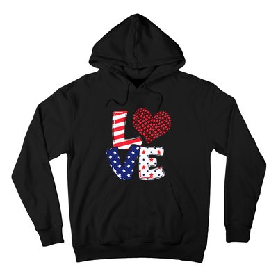 Celebrate 4th Of July America Independence Love Girl Women Hoodie