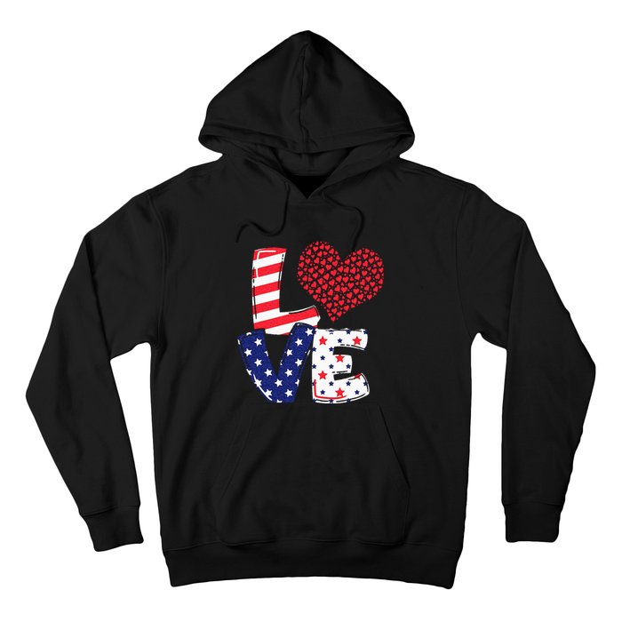 Celebrate 4th Of July America Independence Love Girl Women Hoodie