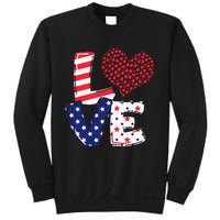 Celebrate 4th Of July America Independence Love Girl Women Sweatshirt