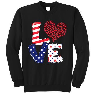 Celebrate 4th Of July America Independence Love Girl Women Sweatshirt