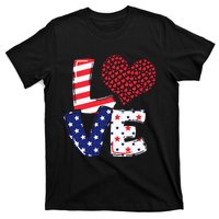 Celebrate 4th Of July America Independence Love Girl Women T-Shirt