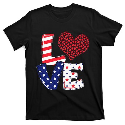 Celebrate 4th Of July America Independence Love Girl Women T-Shirt