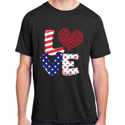 Celebrate 4th Of July America Independence Love Girl Women Adult ChromaSoft Performance T-Shirt