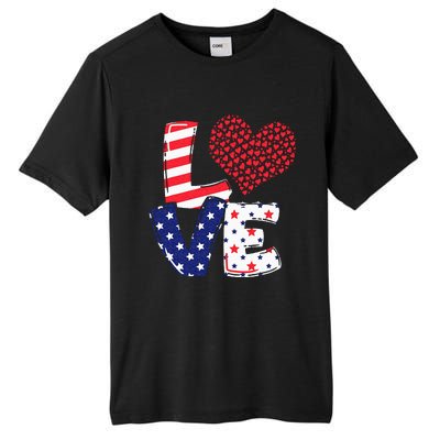 Celebrate 4th Of July America Independence Love Girl Women Tall Fusion ChromaSoft Performance T-Shirt