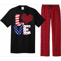 Celebrate 4th Of July America Independence Love Girl Women Pajama Set