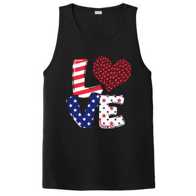 Celebrate 4th Of July America Independence Love Girl Women PosiCharge Competitor Tank