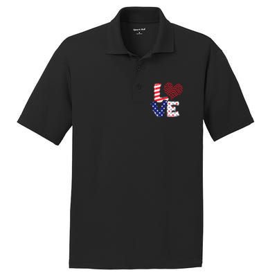 Celebrate 4th Of July America Independence Love Girl Women PosiCharge RacerMesh Polo