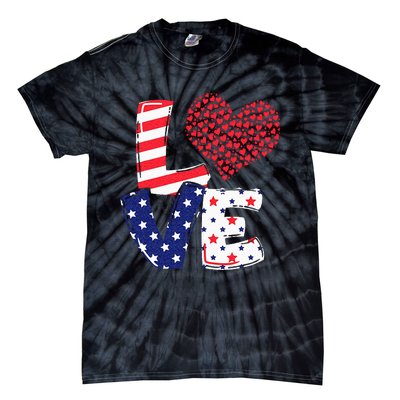 Celebrate 4th Of July America Independence Love Girl Women Tie-Dye T-Shirt