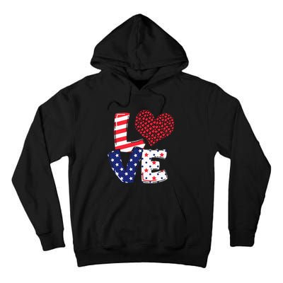 Celebrate 4th Of July America Independence Love Girl Women Tall Hoodie