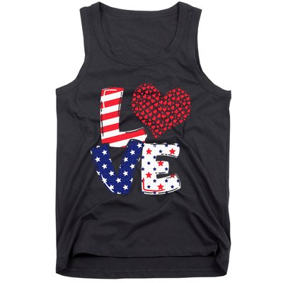 Celebrate 4th Of July America Independence Love Girl Women Tank Top