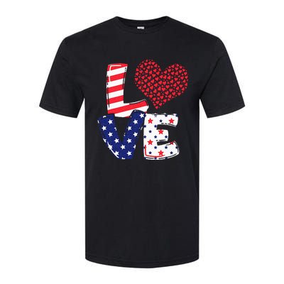 Celebrate 4th Of July America Independence Love Girl Women Softstyle CVC T-Shirt