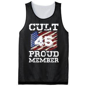 Cult 45 Proud Member Trump 2020 Election Support Gifts Mesh Reversible Basketball Jersey Tank