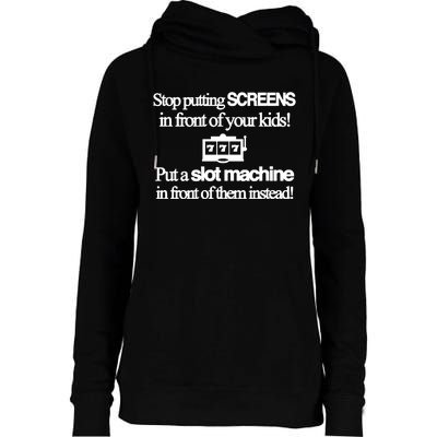 Classy 4 U Stop Putting Screens Womens Funnel Neck Pullover Hood