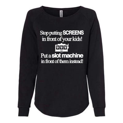 Classy 4 U Stop Putting Screens Womens California Wash Sweatshirt