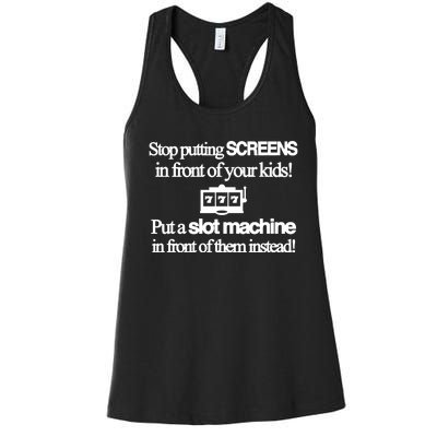 Classy 4 U Stop Putting Screens Women's Racerback Tank