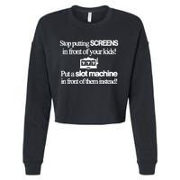 Classy 4 U Stop Putting Screens Cropped Pullover Crew