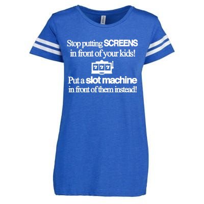 Classy 4 U Stop Putting Screens Enza Ladies Jersey Football T-Shirt