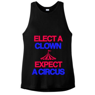 Classy 4 U Elect A Clown Expect A Circus Ladies PosiCharge Tri-Blend Wicking Tank