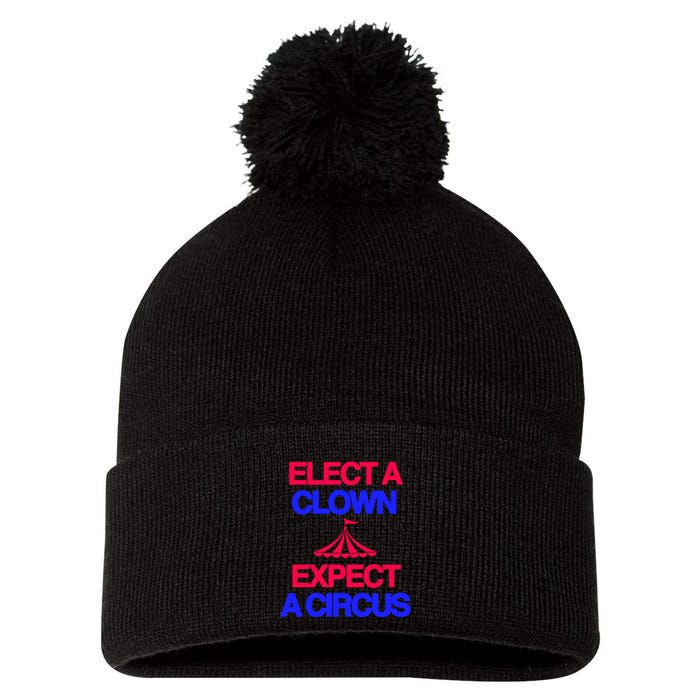 Classy 4 U Elect A Clown Expect A Circus Pom Pom 12in Knit Beanie