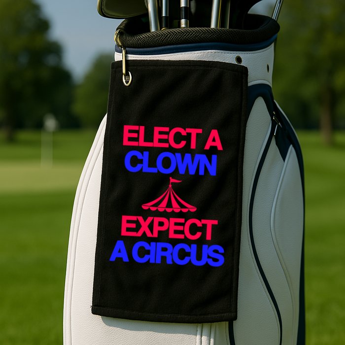 Classy 4 U Elect A Clown Expect A Circus Golf Towel