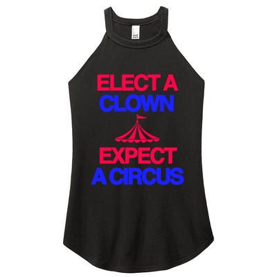 Classy 4 U Elect A Clown Expect A Circus Women's Perfect Tri Rocker Tank