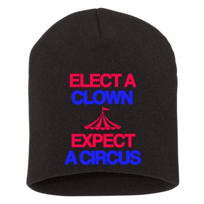 Classy 4 U Elect A Clown Expect A Circus Short Acrylic Beanie