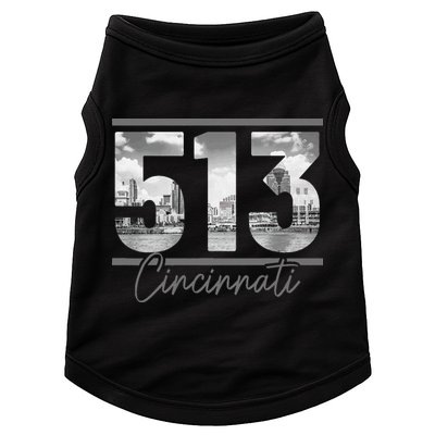 Cincinnati 513 Area Code Skyline Ohio Vintage Doggie Tank