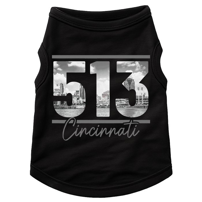 Cincinnati 513 Area Code Skyline Ohio Vintage Doggie Tank